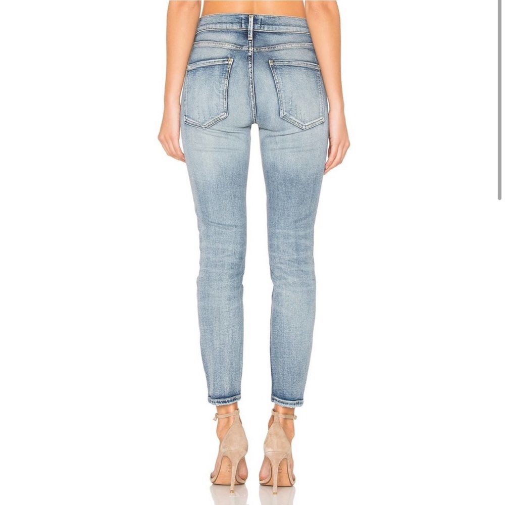 Agolde Sophie Crop in Outsider High Rise Jeans Size 25 Distressed Skinny Denim - Picture 2 of 15